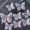 Doble relieve tridimensional mariposa pegamento de pared multicolor opcional para el hogar dormitorio ventana de boda DIY decoración stickers Specification image
